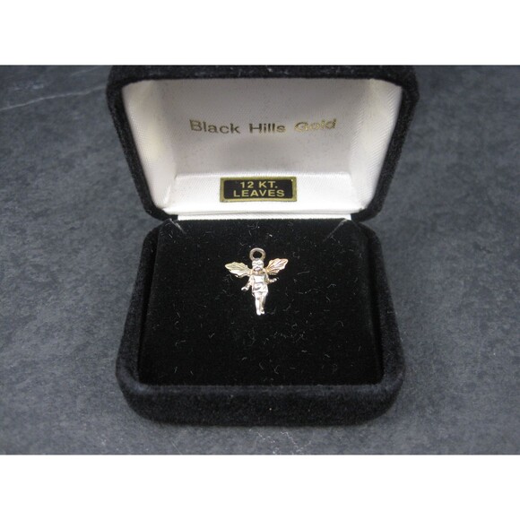 Vintage Sterling 12K Black Hills Gold Angel Tie Tack - Picture 10 of 10